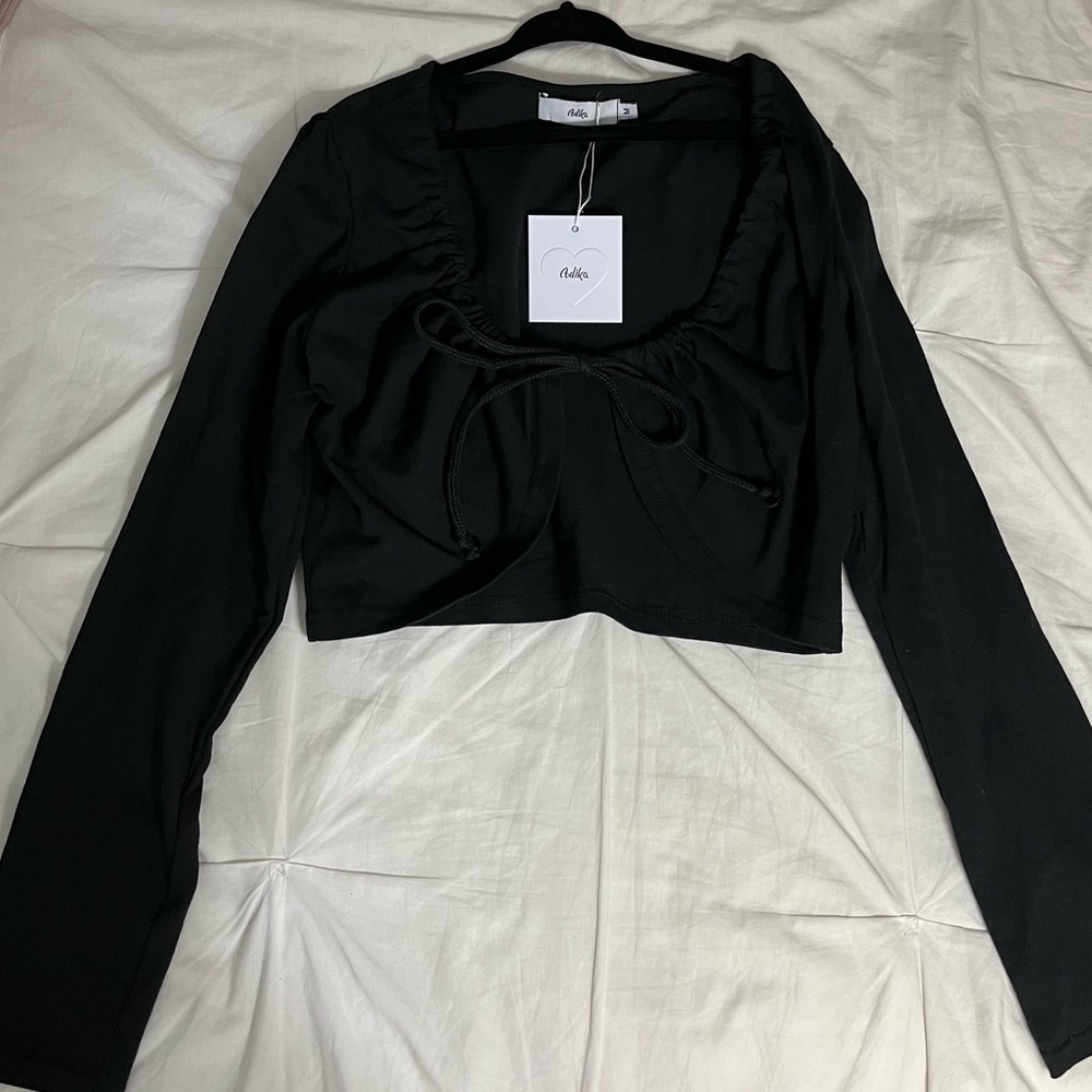 Adika cropped tie up top